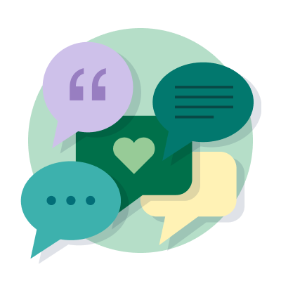 Employee assistance program icon with medium green background